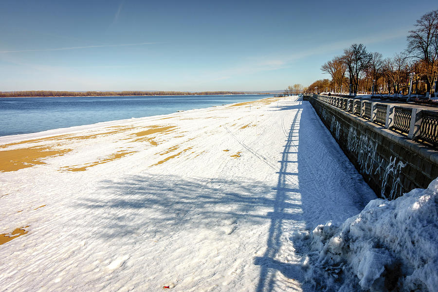 Riverwalk along the Volga River #1 Photograph by Alexey Stiop