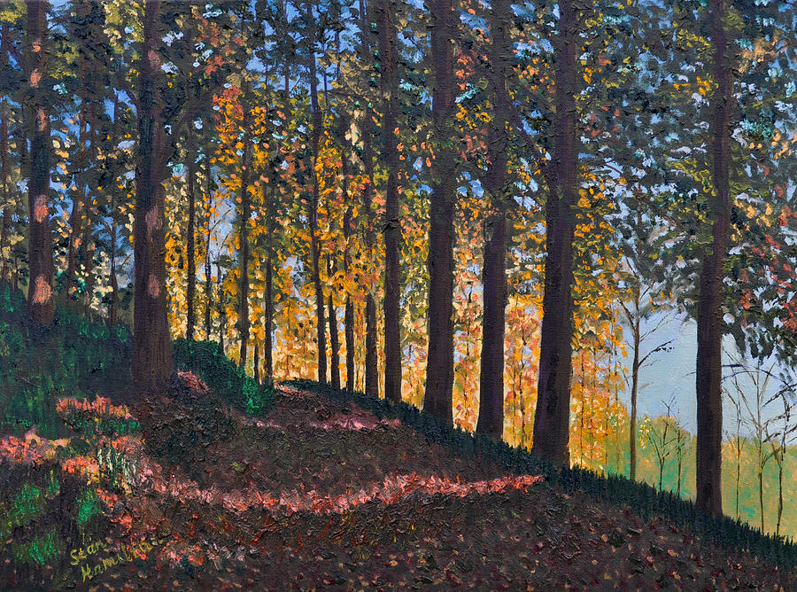 Road in Woods #1 Painting by Stan Hamilton