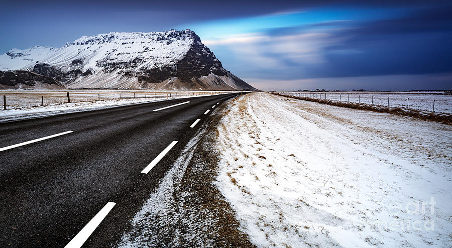 Road landscape in Iceland #1 Photograph by Anna Om