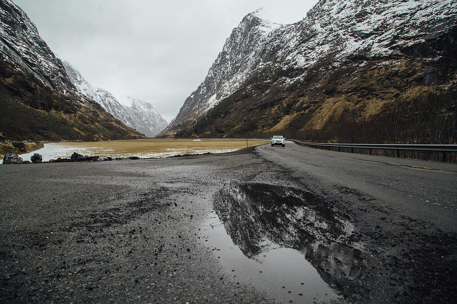 Transportation Photograph - Road of Norway #1 by Aldona Pivoriene