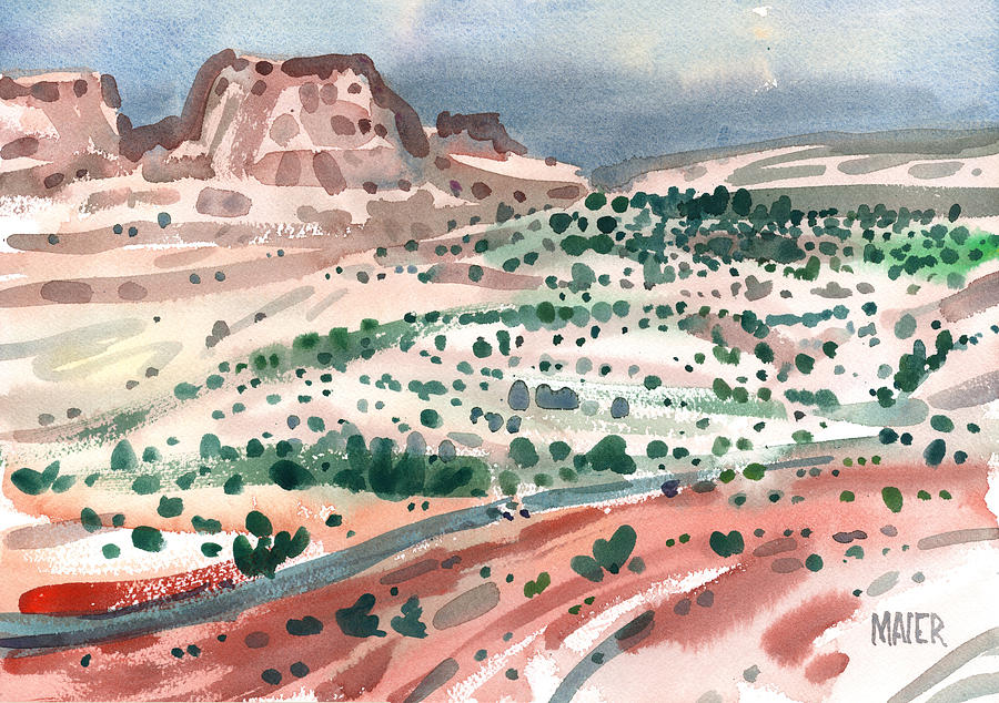 Road To Escalante #1 Painting by Donald Maier