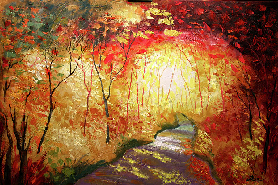 Road to the sun #1 Painting by Leon Zernitsky