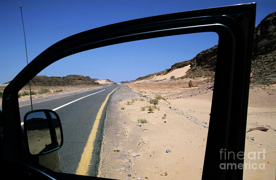 Road view through car door window #1 Photograph by Sami Sarkis Photography Road view through car door window #1 Photograph by Sami Sarkis Photography