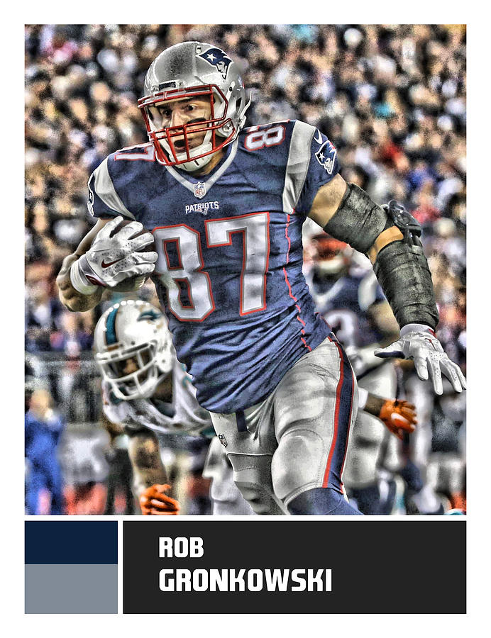 Rob Gronkowski NEW ENGLAND PATRIOTS PIXEL ART 5 Acrylic Print by Joe  Hamilton - Pixels