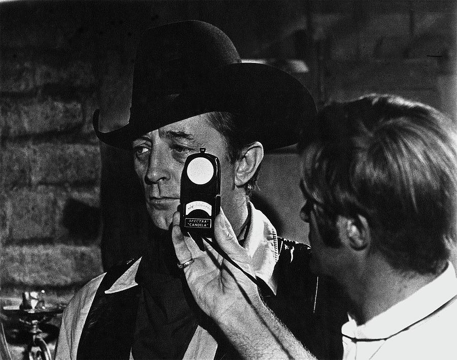 Robert Mitchum Cinematographer Harry Stradling, Jr. Young Billy Young Set Old Tucson Az 1968 #1 Photograph by David Lee Guss
