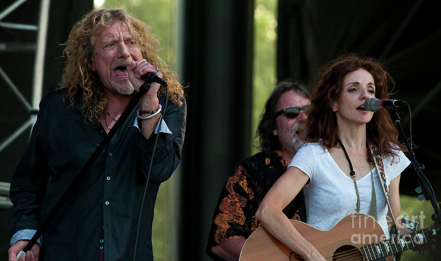 Robert Plant and Patty Griffin with Robert Plant and the Band of Joy at Bonnaroo #2 Photograph by David Oppenheimer