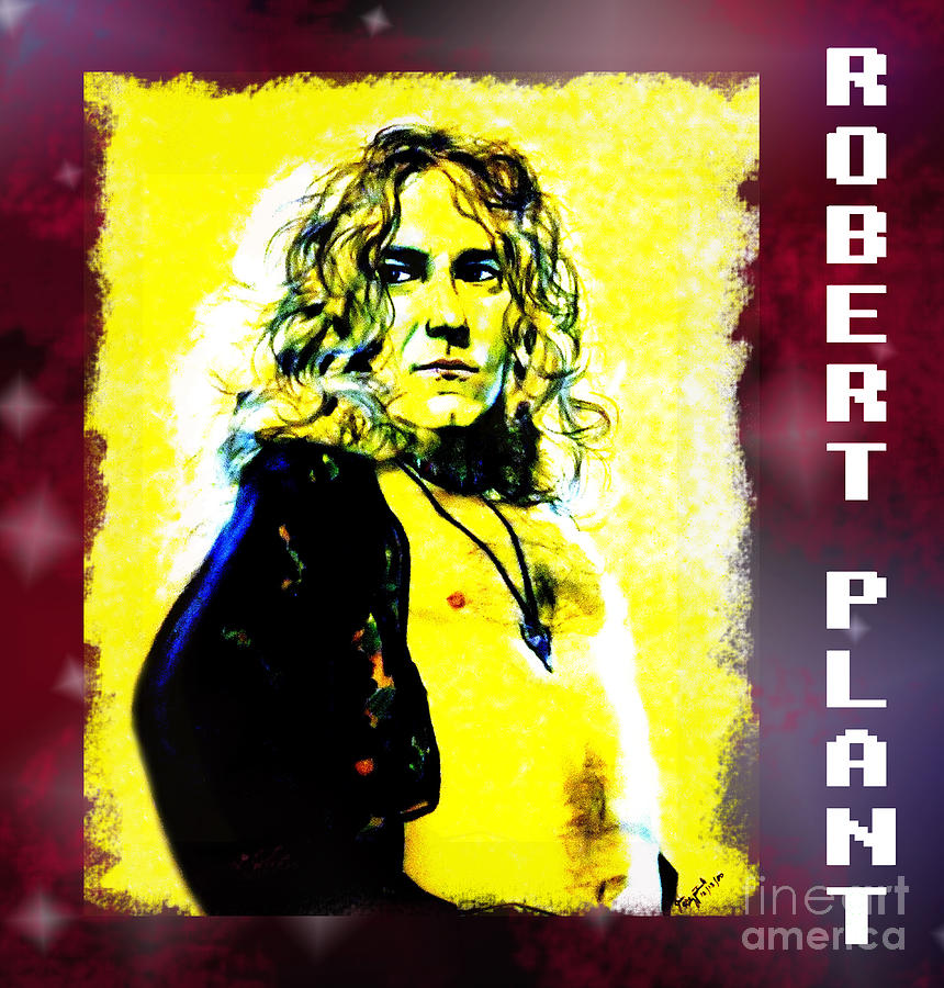 Robert Plant of Led Zeppelin   #1 Digital Art by Jim Fitzpatrick