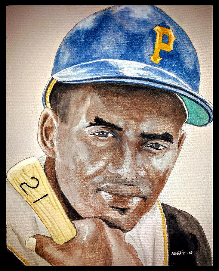 ROBERTO CLEMENTE - Watercolor Painting Painting by Edwin Alverio