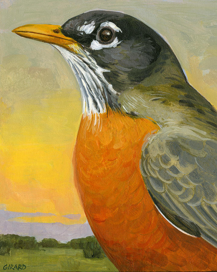 Robin #2 Painting by Francois Girard