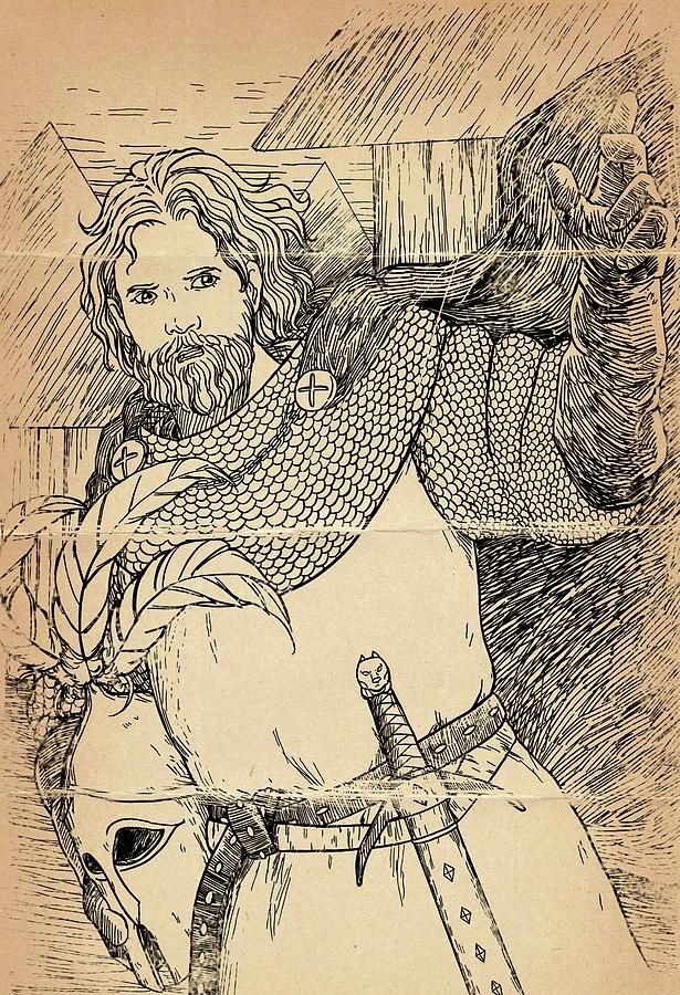 Robin Hood Baron Fitzwalter #3 Drawing by Reynold Jay