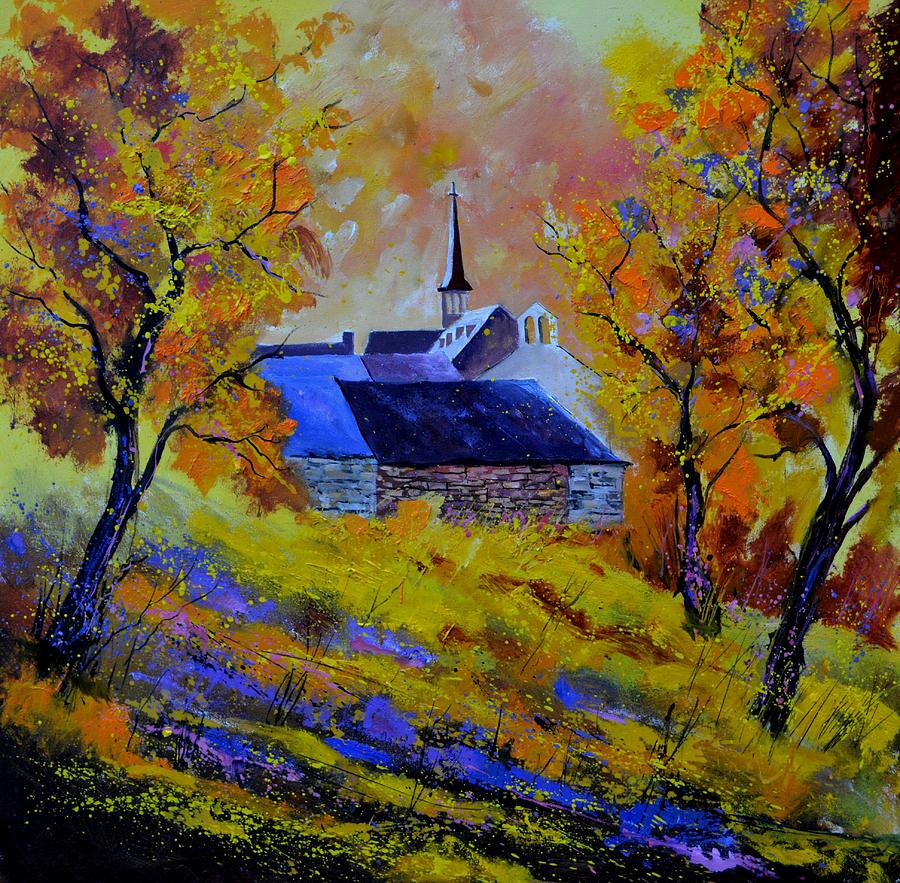 Rochefort Abbey #1 Painting by Pol Ledent