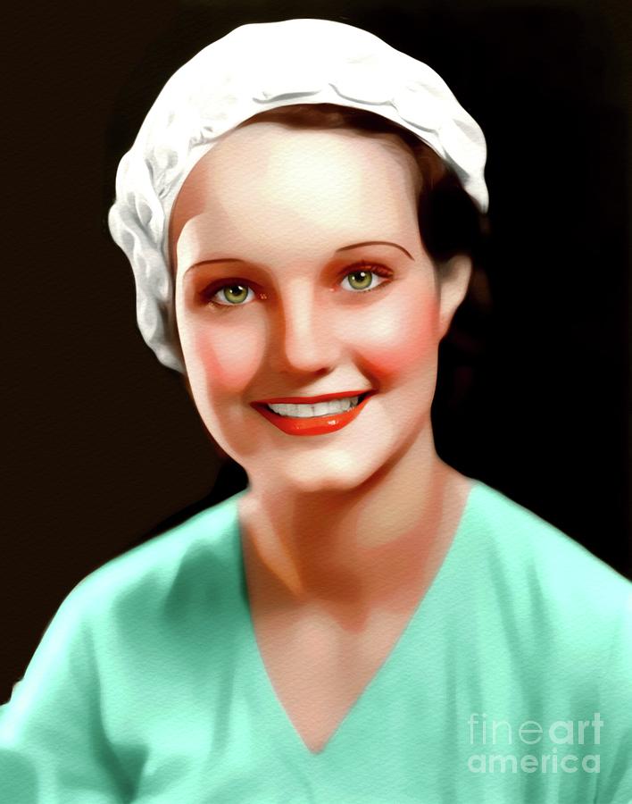 Rochelle Hudson, Vintage Actress Painting
