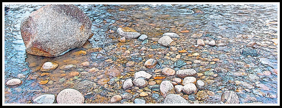 Rock Filled Mountain Stream, Digital Art #1 Photograph by A Macarthur Gurmankin