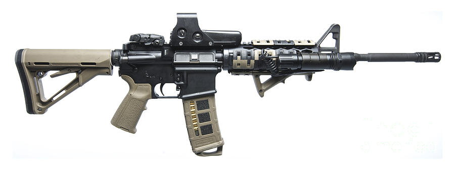 Rock River Arms Ar-15 Rifle Equipped Photograph