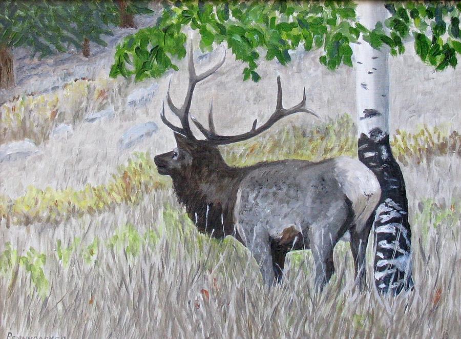 Rocky Mountain Elk #1 Painting by Barb Pennypacker