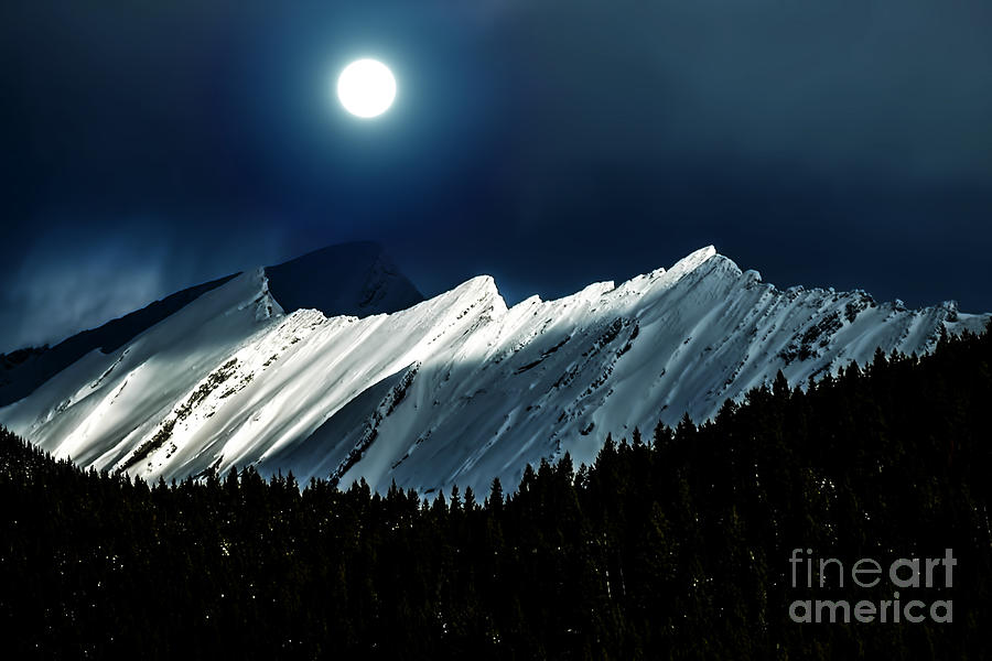 Rocky Mountain Glory in Moonlight #1 Photograph by Elaine Hunter