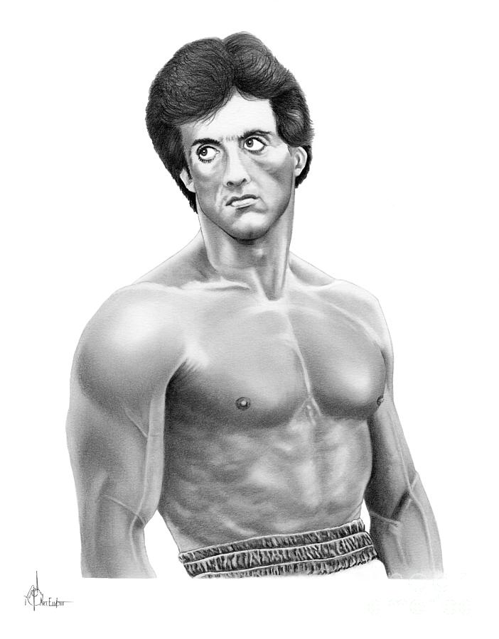 Rocky-Sylvester Stallone Drawing by Murphy Elliott | Fine Art America