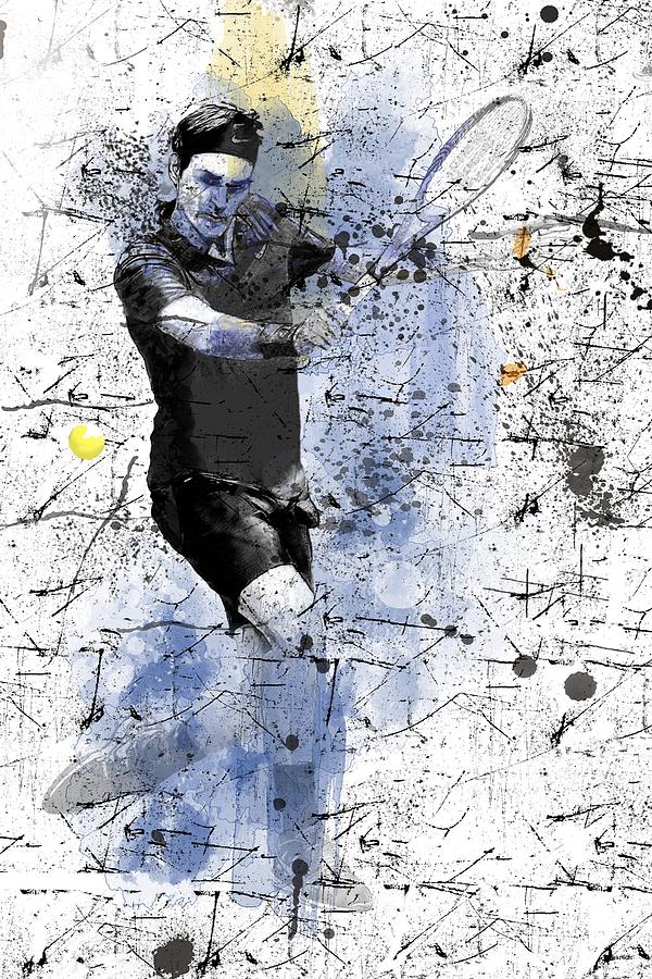 Sports Digital Art - Roger Federer #1 by Marlene Watson