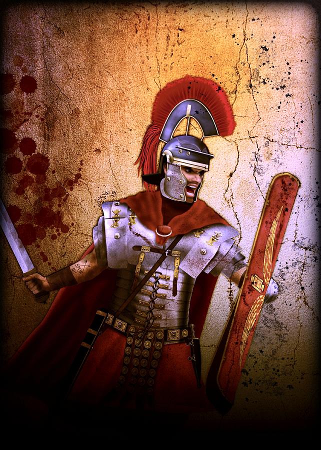 Roman Centurion  #1 Digital Art by John Wills