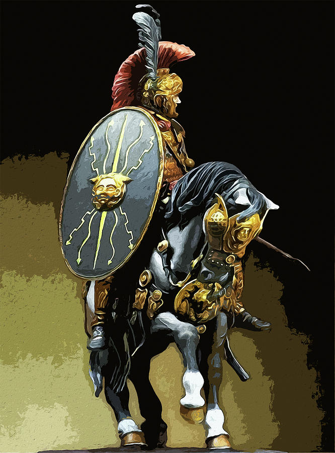 Roman Legionary Knight - 02 #1 Painting by AM FineArtPrints