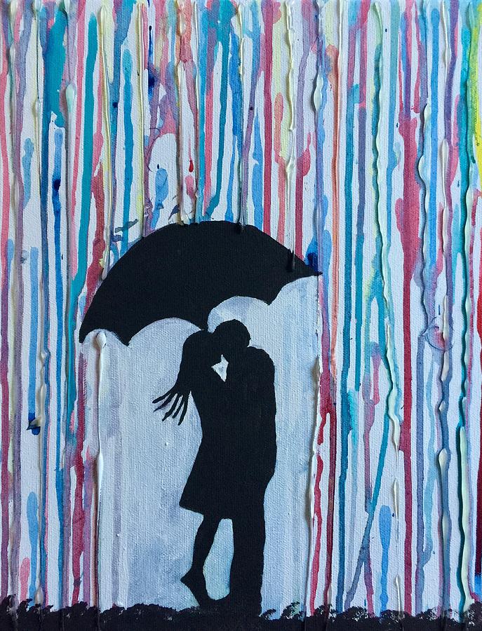 Romance In the Rain Painting by Tamara Seiler - Pixels