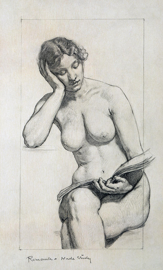 Book Drawing - Romance. Nude Study #2 by Kenyon Cox