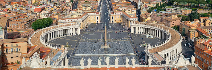 Rome city panoramic view #1 Photograph by Songquan Deng