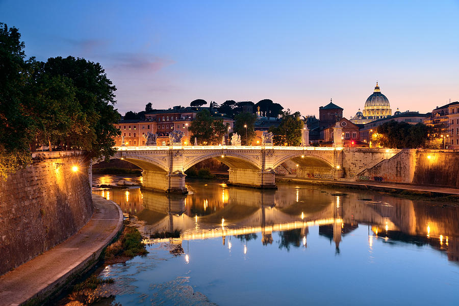 Rome River Tiber #1 Photograph by Songquan Deng