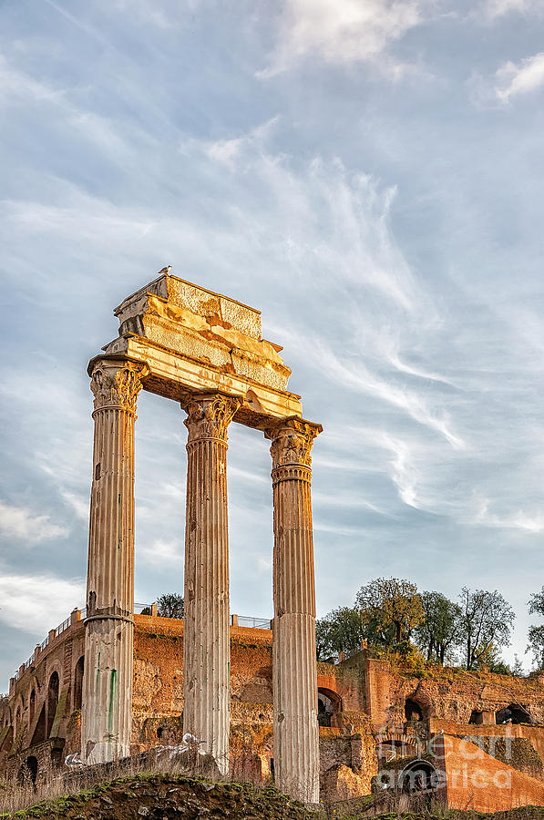 Rome Temple of Castor and Pollux #1 Photograph by Antony McAulay