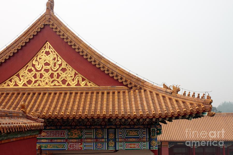Architecture Photograph - Roof Forbidden City Beijing China #1 by Thomas Marchessault