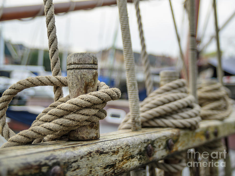 Ropes of old sailing ship Photograph by Sasha Samardzija - Pixels