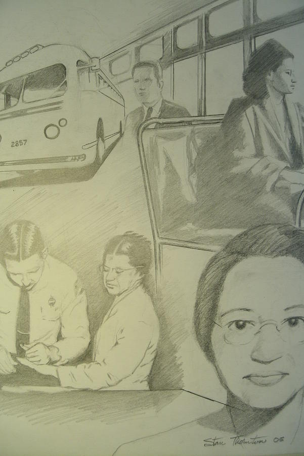 Rosa Parks Drawing by Stanley Thornton Fine Art America