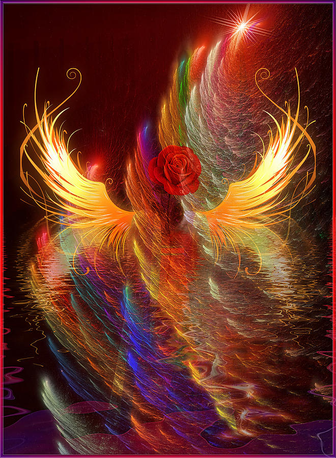 Rose Angel #1 Digital Art by Harald Dastis