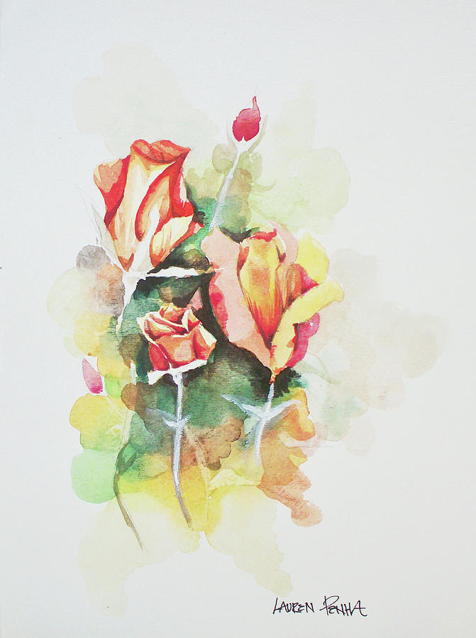 Rose Painting - Rose Bed #1 by Lauren Penha