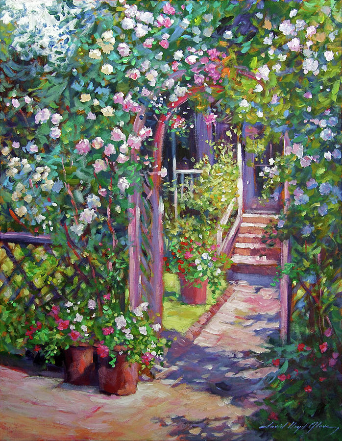 Rose Cottage Gate Painting