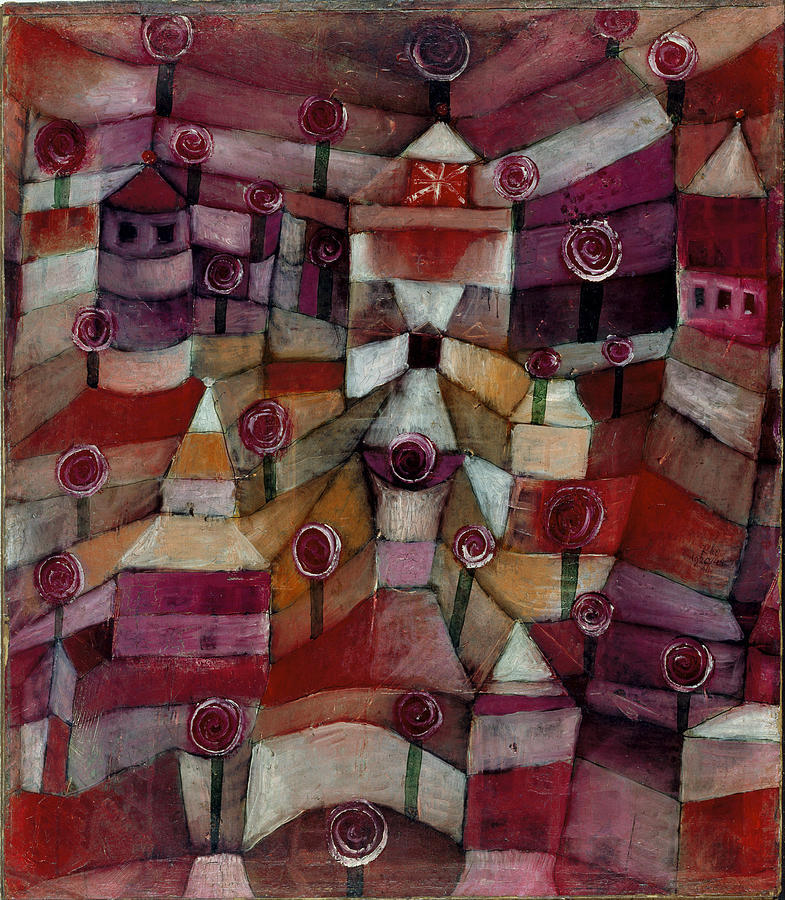Rose Garden #1 Painting by Paul Klee