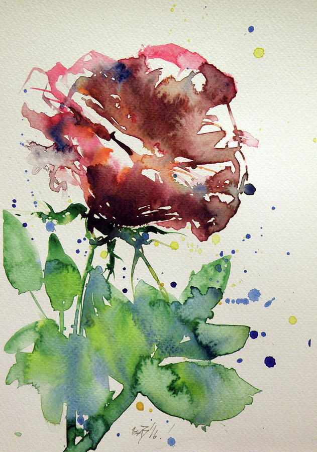 Rose #1 Painting by Kovacs Anna Brigitta