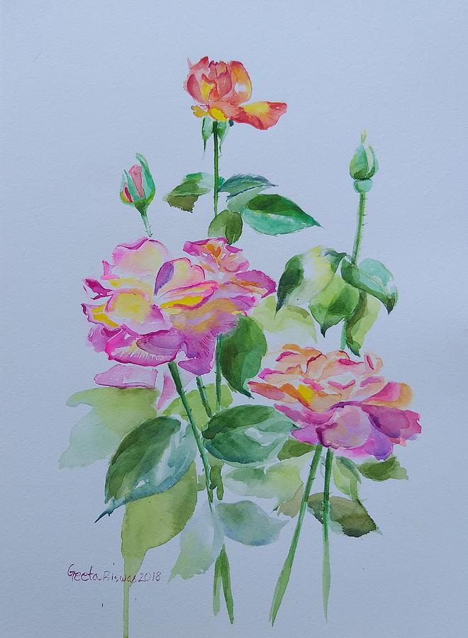 Rose Painting - Roses #1 by Geeta Yerra