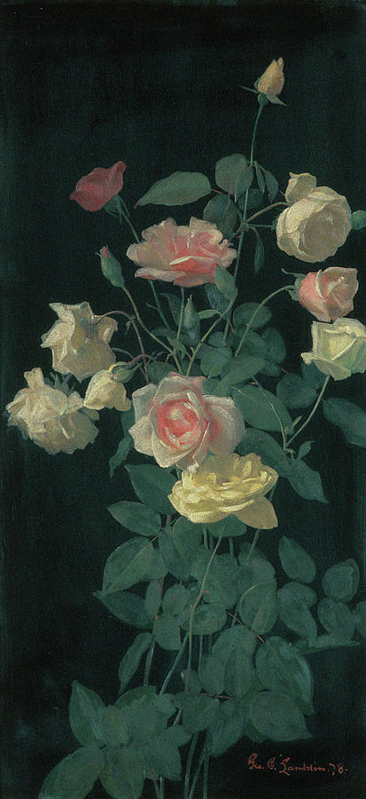 Rose Painting - Roses #1 by George Cochran Lambdin