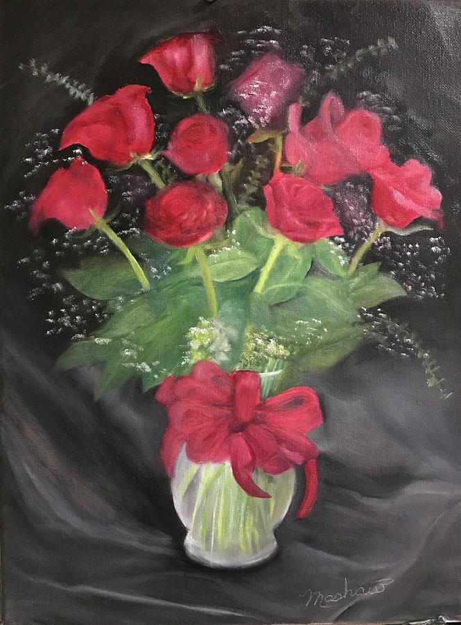 Roses #1 Painting by Sheila Mashaw