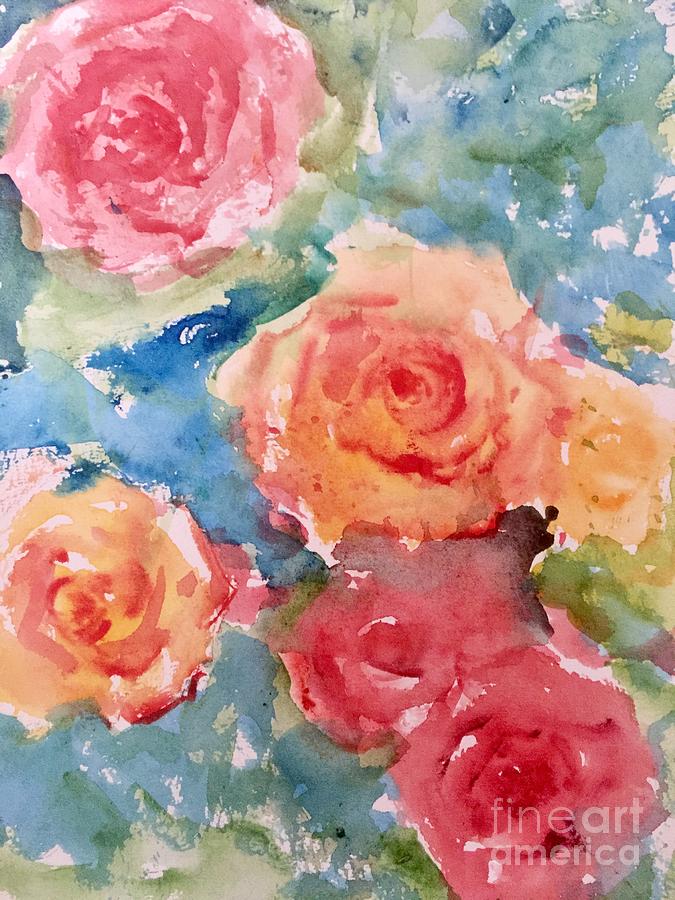 Roses #1 Painting by Trilby Cole