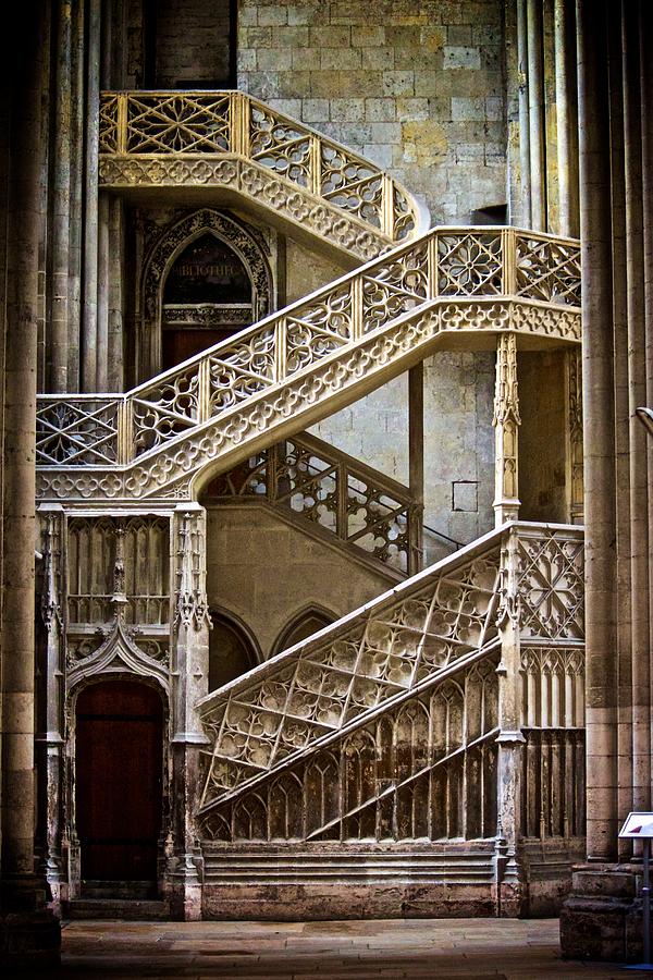 Rouen Cathedral Stairway #1 Photograph by Eric Tressler