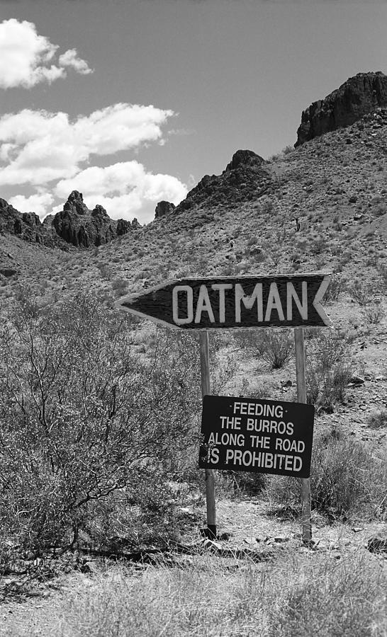 Route 66 - Road to Oatman 2007 #2 BW Photograph by Frank Romeo