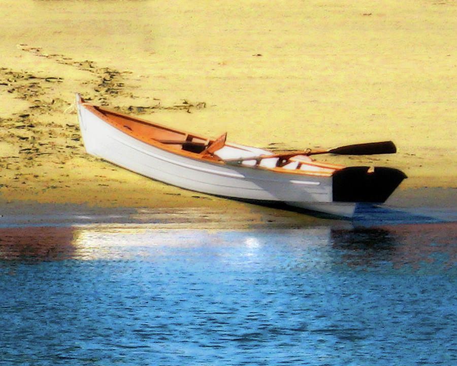 Rowboat at Mothers Beach #1 Photograph by Timothy Bulone