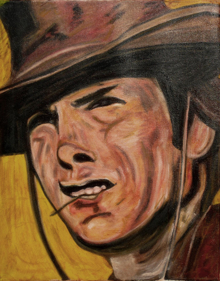 Clint Eastwood Painting - Rowdy #1 by John Pasdach