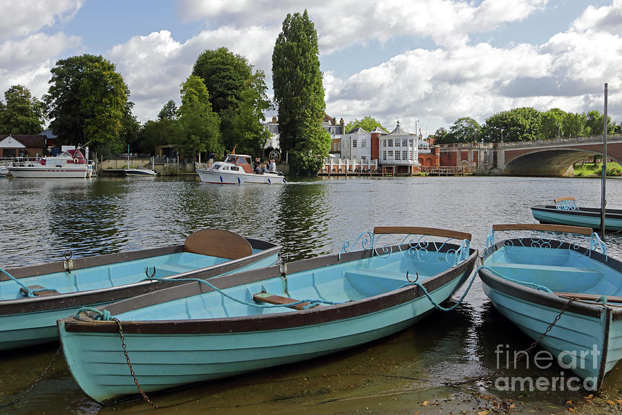 Rowing boats at Hampton Court #1 Photograph by Julia Gavin
