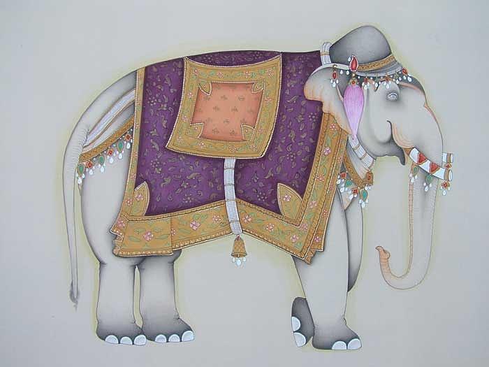Elephant Painting - Royal elephant #1 by Unknown