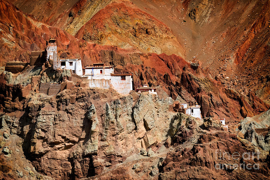 Nirvana Photograph - Ruins and Basgo Monastery surrounded with stones and rocks  Ladakh #1 by Rudra Narayan Mitra