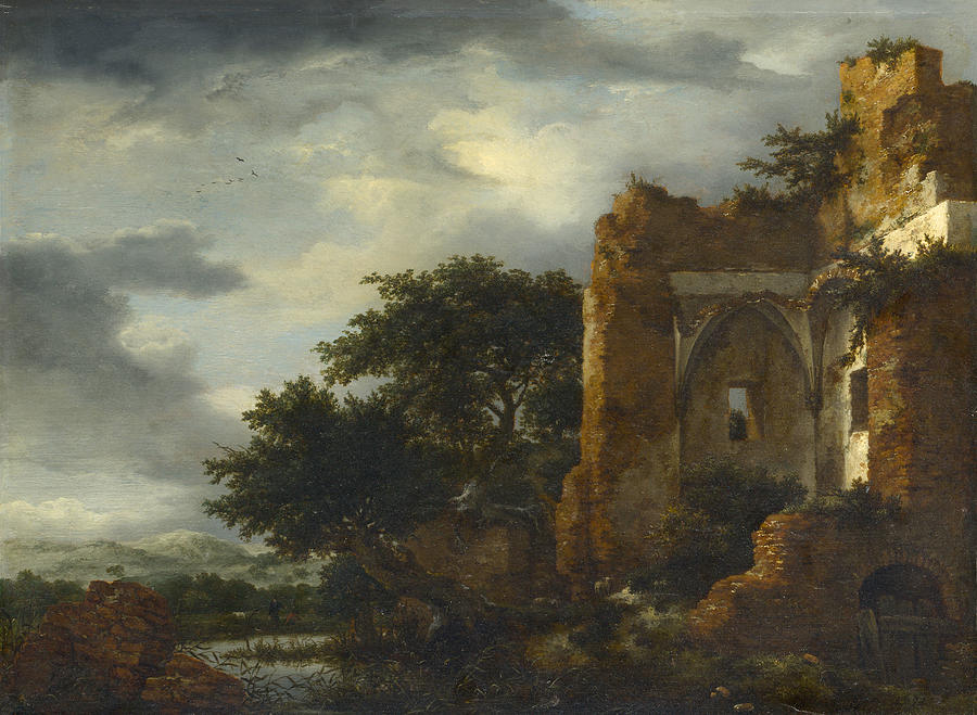 Ruins in a Dune Landscape Painting by Jacob van Ruisdael