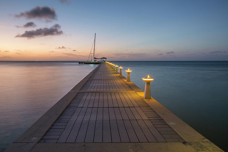Rum Point Pier at Sunset by Adam Romanowicz Rum Point Pier at Sunset by Adam Romanowicz